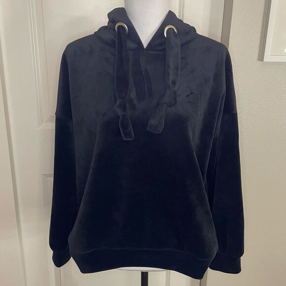 Only Black Velour Hoodie size Small - Picture 9 of 9